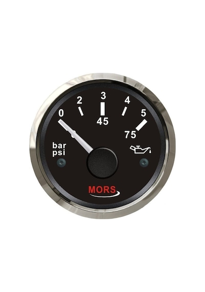 Yağ Göstergesi Siyah 5 Bar 12-24v Çap:55mm