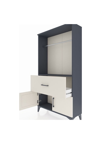 Arges Dolap Tek Raflı Tek Çekmeceli Tek Askılı 88x30x163 Antr... Antrasit Arges Dolap Tek Raflı Tek Çekmeceli Tek Askılı 88x30x163 Antr... Antrasit