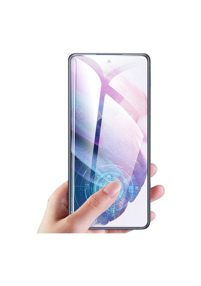 Samsung Galaxy Uyumlu S21 Plus Temperli Kavisli Ekran Koruyucu Tam Ekran