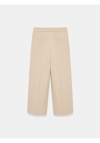 Dilvin 72809 Dikiş Detaylı Culotte Pantolon Bej