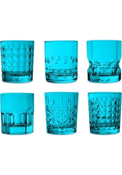 Baci Milano Crystal Touch 6lı Bardak Seti 300ml Mavi Mavi