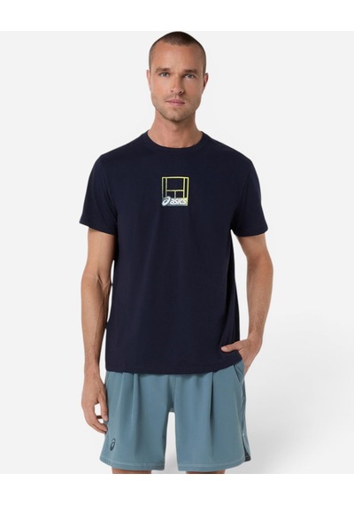 Asics Court Core Graphıc Tee Erkek Lacivert Kısa Kollu Tshirt 2041a355-401