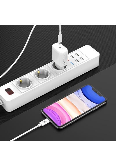 Bix BX-CL20TA 20W PD Hızlı Şarj Adaptörü + 3A Type-C to Lightning Kablo
