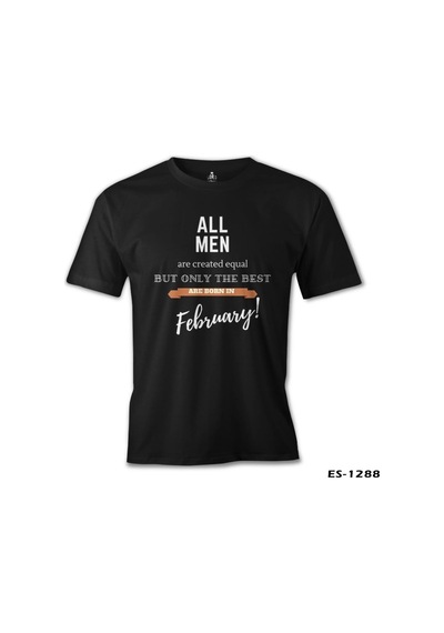Best Are Born İn February Siyah Erkek Tshirt