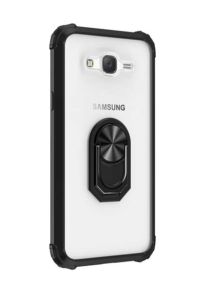 Microsonic Samsung Galaxy Uyumlu J7 Core Kılıf Grande Clear Ring Holder