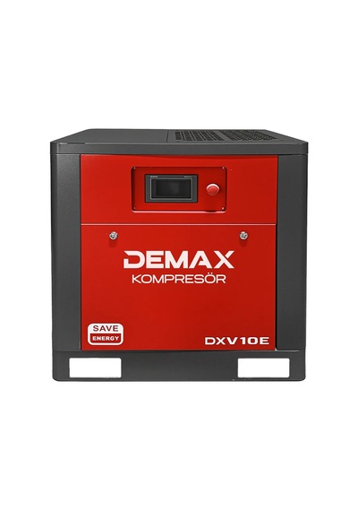 Demax 10 Hp İnventörlü Vidalı Hava Kompresörü Tek Makine