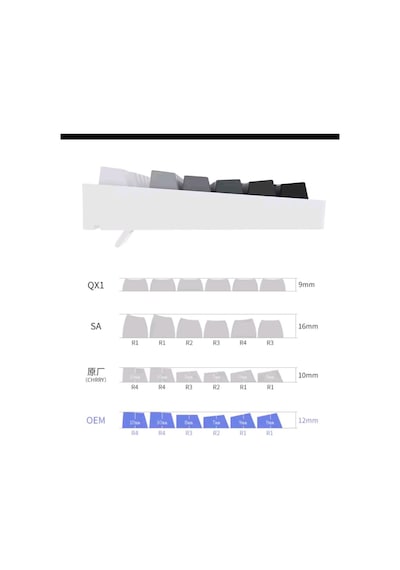 Gradient Mekanik Klavye Oem Profil Rgb Tuş Takımı Pbt