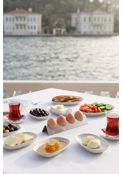 Dizör Ovo Dörtlü Yumurtalık Tek Levha 304 Paslanmaz Çelik, Fırçalı, Numaralı Gümüş