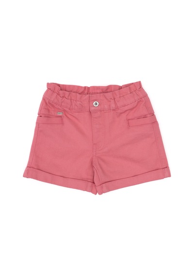 U.S. Polo Assn. Kız Çocuk Pembe Relax Fit Belden Büzgü Detaylı Jean Şort 50301833-VR167