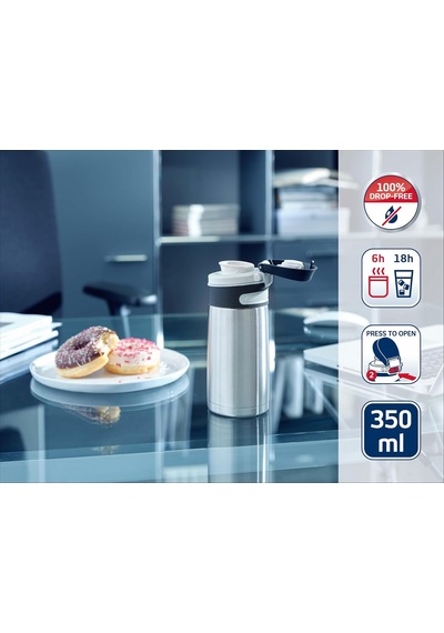 Tr Termo Bardak, Flip 350 Ml, Kahve Kupası,%100 Sızdırmaz, Tek Elle Pratik Açılır, Filtreli İçecek Bardağı, Mey Genel