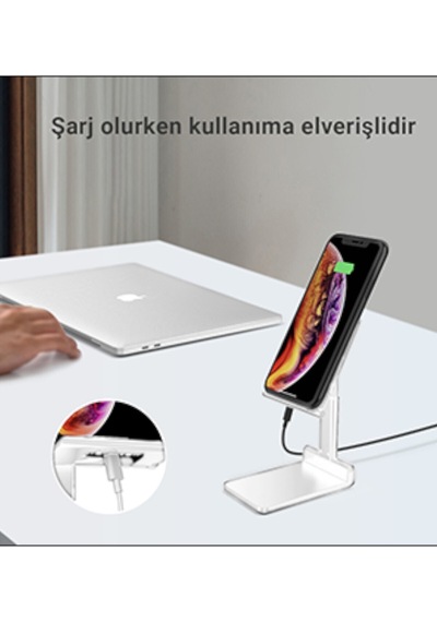 Mühlen T43 Ayarlanabilir Ergonomik Telefon Tablet Standı White