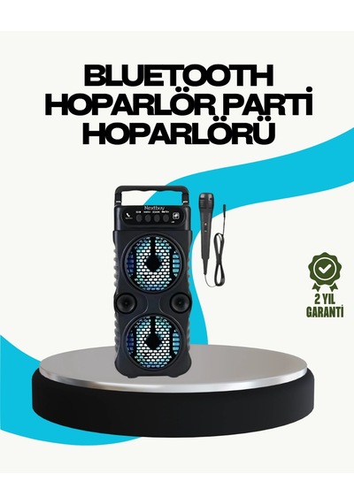 Led Işıklı Kablosuz Hoparlör Bluetooth, Fm Radyolu, Taşınabilir Şarjlı