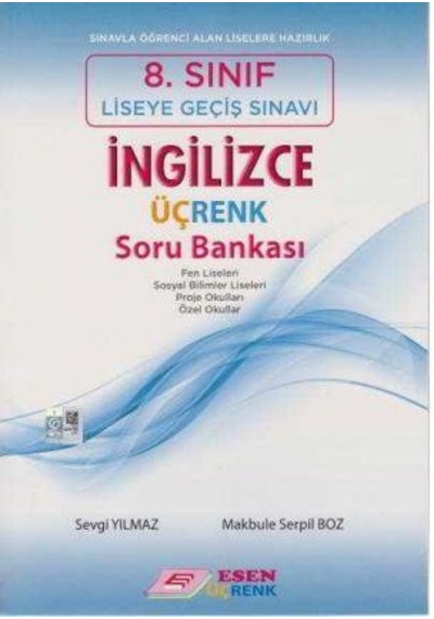 8. Sınıf İngilizce Soru Bankası - ESEN ÜÇRENK Yayınları
