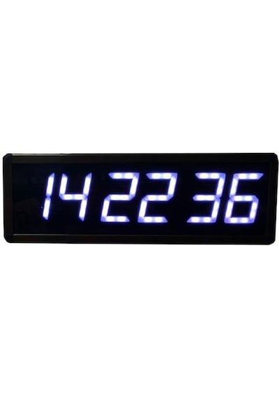 Saniyeli Dijital Led Duvar Ve Masa Saati - Beyaz Kasa Ölçüsü: 16x65 Cm