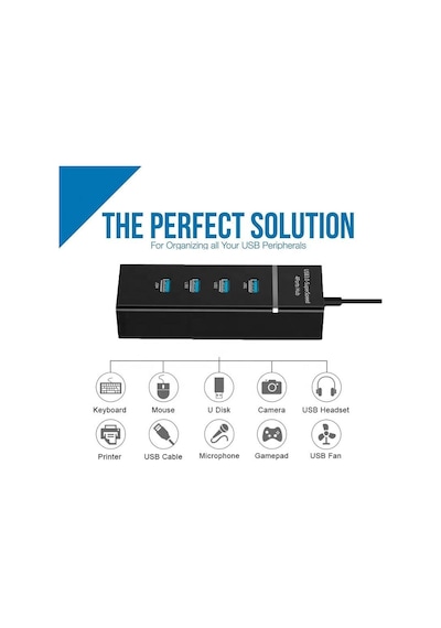 4 Port Usb 3.0 Çoklayıcı Hub - Tüm Cihazlarla Uyumlu Splitter Zr248