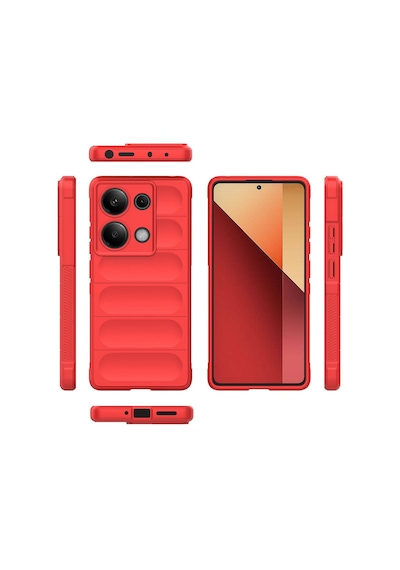 Xiaomi Redmi Note 13 Pro 4g Kılıf Kamera Korumalı Esnek Silikon Parmak Şeritli Pazarplus Lacivert