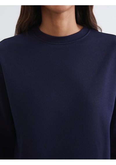 Lcw Vision Lacivert Bisiklet Yaka Kadın Sweatshirt