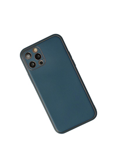 Newface Apple iPhone Uyumlu 12 Pro Max Kılıf Coco Deri Silikon Kapak Semeglbl - 47 - Mavi