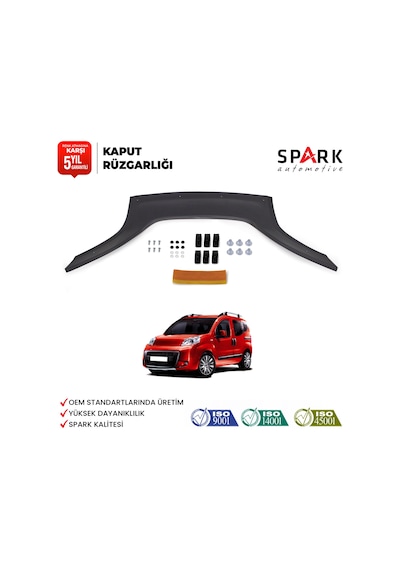Fiat Fiorino 2007- Yılı Ve Sonrası Uyumlu Kaput Rüzgarlığı 3mm