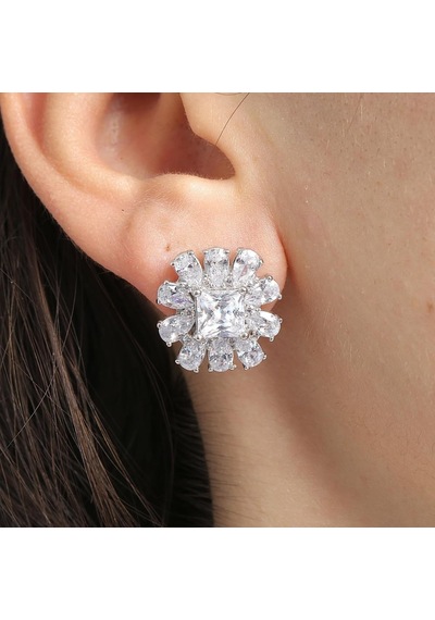 Mia Vento Effective Diamond Milano Rüyası Işıltılı Gümüş Küpe