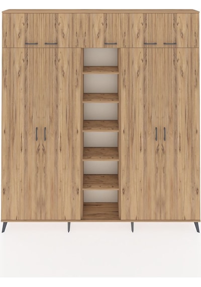 Arges Dolap 12 Raflı 9 Kapaklı 2 Askılı 220x30x243 Çam-çam/çam Atlas Çam/atlas Çam Arges Dolap 12 Raflı 9 Kapaklı 2 Askılı 220x30x243 Çam-çam/çam Atlas Çam/atlas Çam