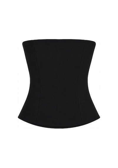 Vadon 1022 Kadın Straplez Fit Kısa Bluz Siyah