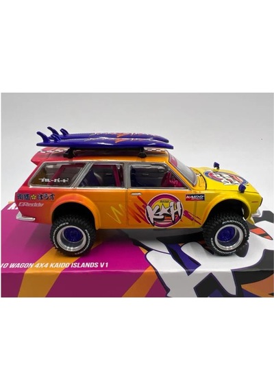 Mini Gt Kaido House //210 Datsun Kaido 510 Wagon 4x4 Kaido Islands V1 1/64 Model Araba