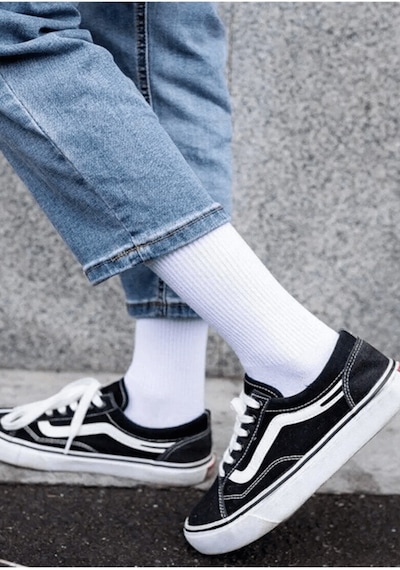 Esinti Tenis Desenli Unisex Soket Çorap 6 Adet Beyaz - Siyah