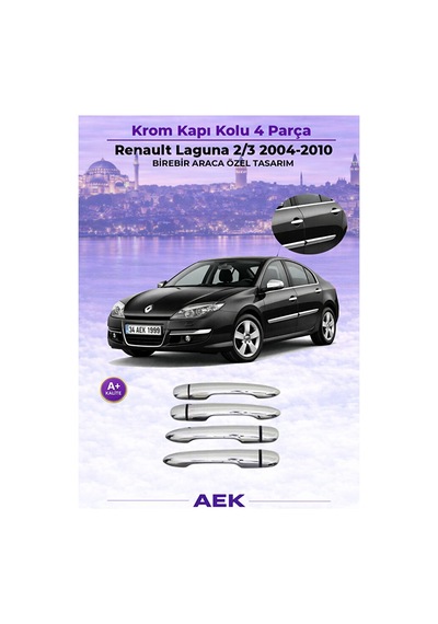 Renault Laguna 2 2004-2010 Araca Özel Krom Kapı Kol A+