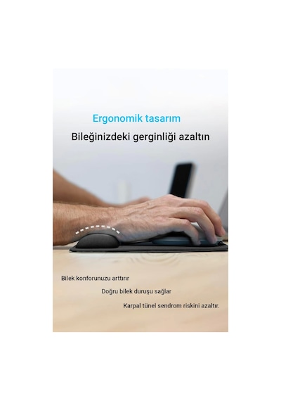 Sonictouch Pembe Bilek Destekli Sevimli Ördek Dikdörtgen Pürüzsüz Yüzey Ergonomik Mouse Pad 18x22cm Mousepad