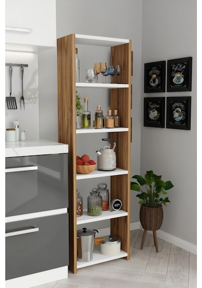 Alpaevmobilya 150 Cm 5 Raflı Ahşap Açık Mutfak Dolabı Çok Amaçlı Organizer Raf Baharatlık Ve Kahve Köşesi Dolabı Atlantik Çam - Beyaz Alpaevmobilya 150 Cm 5 Raflı Ahşap Açık Mutfak Dolabı Çok Amaçlı Organizer Raf Baharatlık Ve Kahve Köşesi Dolabı Atlantik Çam - Beyaz