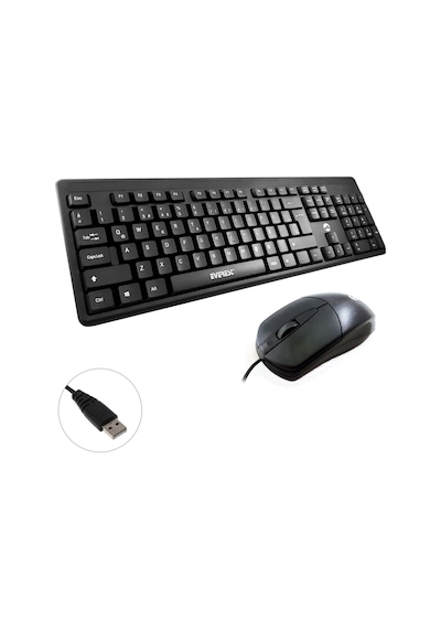 Kablolu Klavye Q Mouse Seti Everest Uyumlu Km-515
