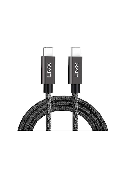 100w 5a Type C To Type C 2 Metre Hızlı Şarj Ve Data Kablosu Halat Örgülü Space Gray