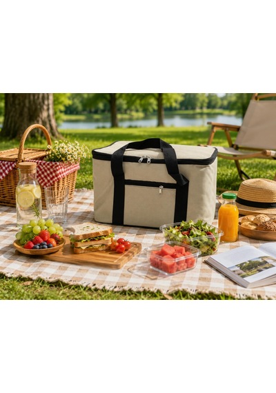 Lexroo Dordoi Krem Rengi 22 Litre Termal Piknik Ve Taşıma Çantası