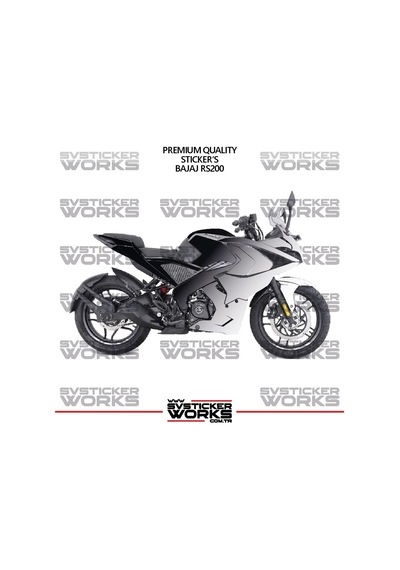 Bajaj Rs200 Kaplama Sticker Çift Renk Motor Kaplama Modeli Hazır Kit Yüksek Kalite 16028237