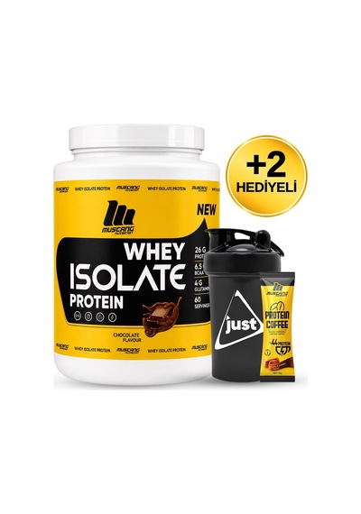 Mustang Nutrition Whey Isolate Protein Tozu 1800 Gr 60 Servis Çikolata + Shaker + Protein Kahve Hediyeli Çikolata Aromalı