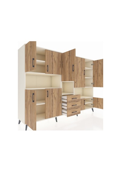 Hyperion Dolap 13 Raflı 3 Çekmeceli 9 Kapaklı 220x44x163 Aytaşı-çam Atlas Çam - Aytası Hyperion Dolap 13 Raflı 3 Çekmeceli 9 Kapaklı 220x44x163 Aytaşı-çam Atlas Çam - Aytası