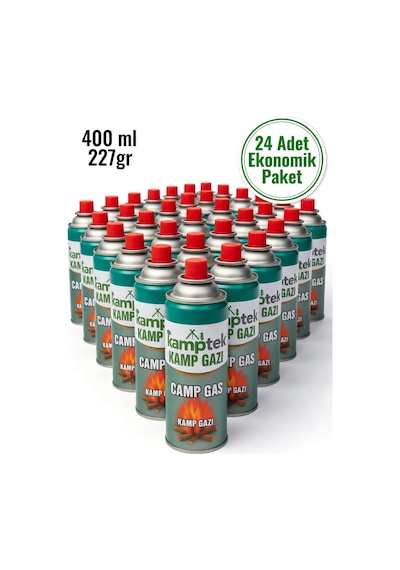 24 Adet Steel / Strong Kamp Gazı 400 Ml 227 Gr Bütan Propan Gaz Kamp Ocakları İle Uyumlu Renkli