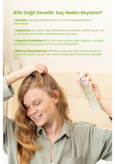 Bade Natural Biberiye Suyu Dökülme Karşıtı ve Saç Uzamasını Saç Toniği 100 ML