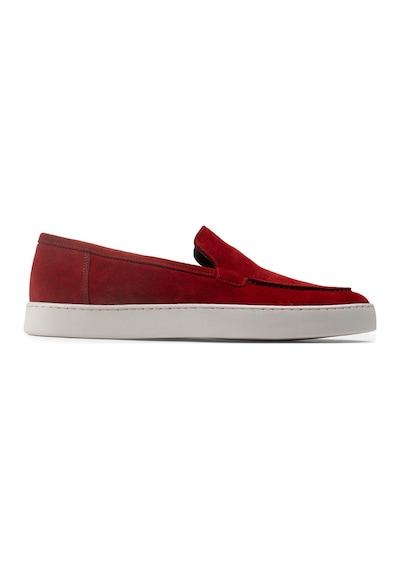 Deery Hakiki Süet Kırmızı Loafer Erkek Ayakkabı - 01865mkrmc01 Kırmızı
