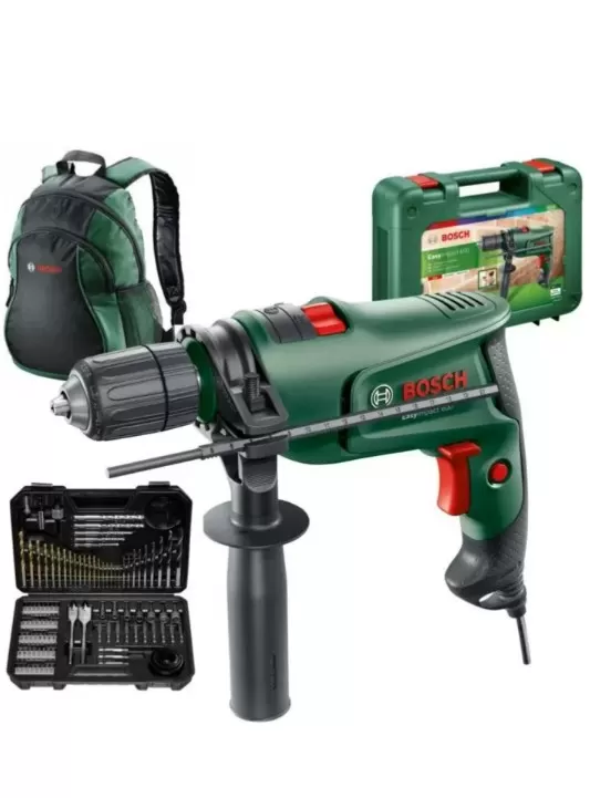 Bosch EasyImpact 600 Darbeli Matkap 600W + 103 Parça Aksesuar Seti + Taşıma Çantası