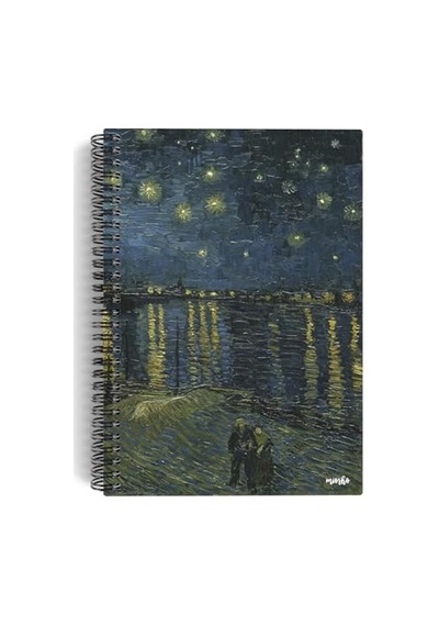 Vincent Van Gogh/starry Night Over The Rhone,1888 / Spiralli Defter 04 / A5 / Çizgisiz / 100 Sayfa
