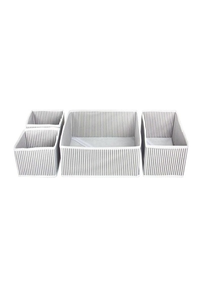 4'lü Çok Amaçlı Dolap Içi Ve Çekmece Içi Düzenleyici Organizer Kutu Seti Kumaş 25 X 25 Çok Renkli Tr Diğer