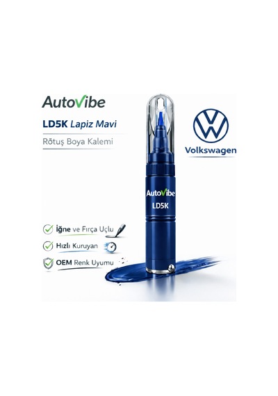 Ld5k Lapiz Mavi Rötuş Boya Kalemi Volkswagen Audi Skoda Seat Uyumlu Oem Çizik Giderici