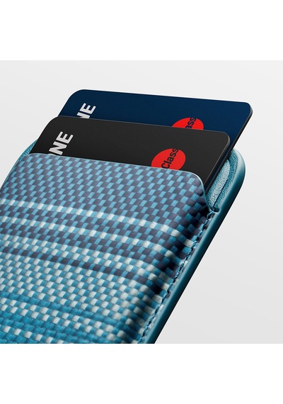 Pitaka Magnetic Woven Serisi Aramid Fiber Magnetik Kartlık Mavi
