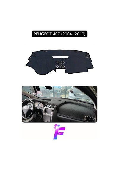 Peugeot 407 2004-2010 Uyumlu Torpido Örtüsü Yansıma Önleyici Tam Koruma Kolay Montaj H90 Torpido Halısı