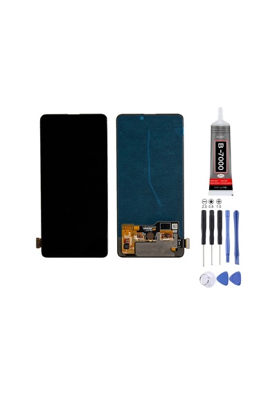 Xiaomi Mi 9t Uyumlu Lcd Ekran Çıtasız Oled Siyah + Montaj Kiti
