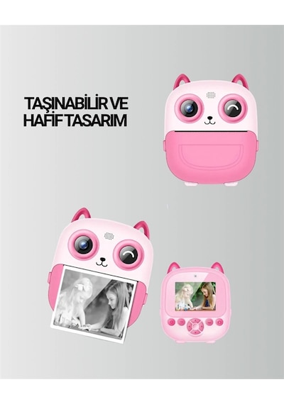 Anında Yazdıran Kamera - Çocuklara Uygun, Hafif Ve Renkli