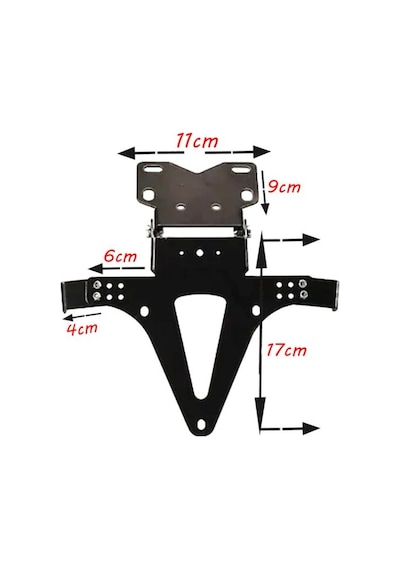Motosiklet Universal Katlanır Plakalık - Sinyal Bağlantılı