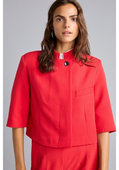 Defacto Cropped Fıt Dik Yaka Blazer Kırmızı Ceket I4340ax26hsrd107 Kırmızı-rd107